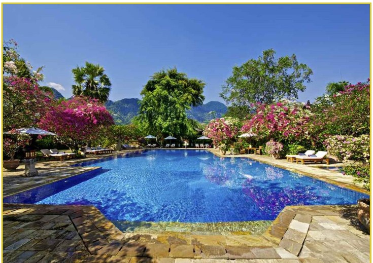Resort swimming pool from preliminary property dossier